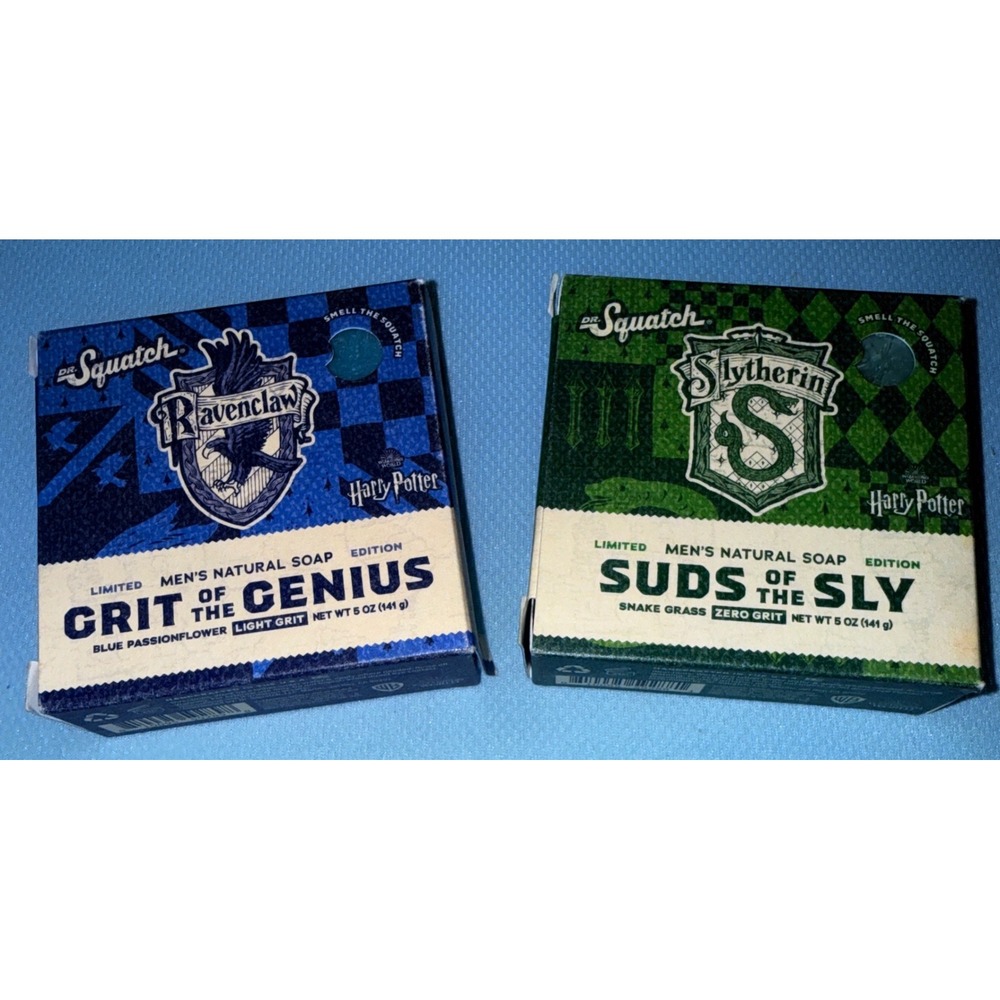 Dr. Squatch Harry Potter Soap Men 5oz NEW Ravenclaw Slytherin Limited Edition
